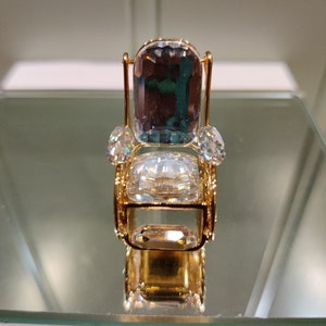 Swarovski Crystal Memories Rocking Chair Gold - Crystal Figurine ...