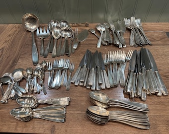 144-piece High Quality Wiskemann Silverplated Cutlery set for 12 persons - Classic quality cutlery - Belgian - Art Deco