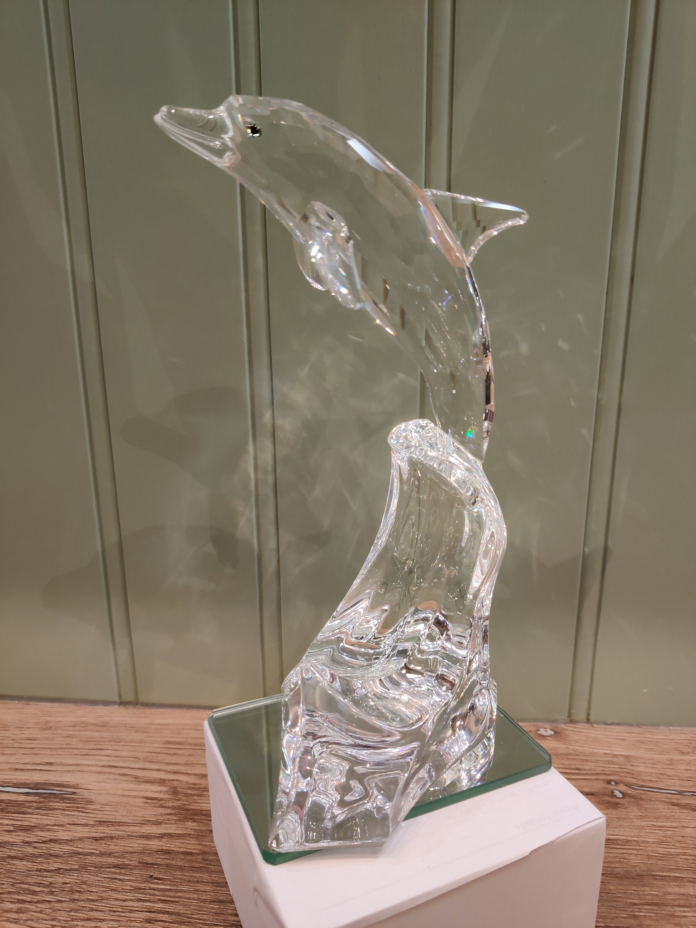 Swarovski Crystal Dolphin Figurine: Prestige Maxi, Original Case