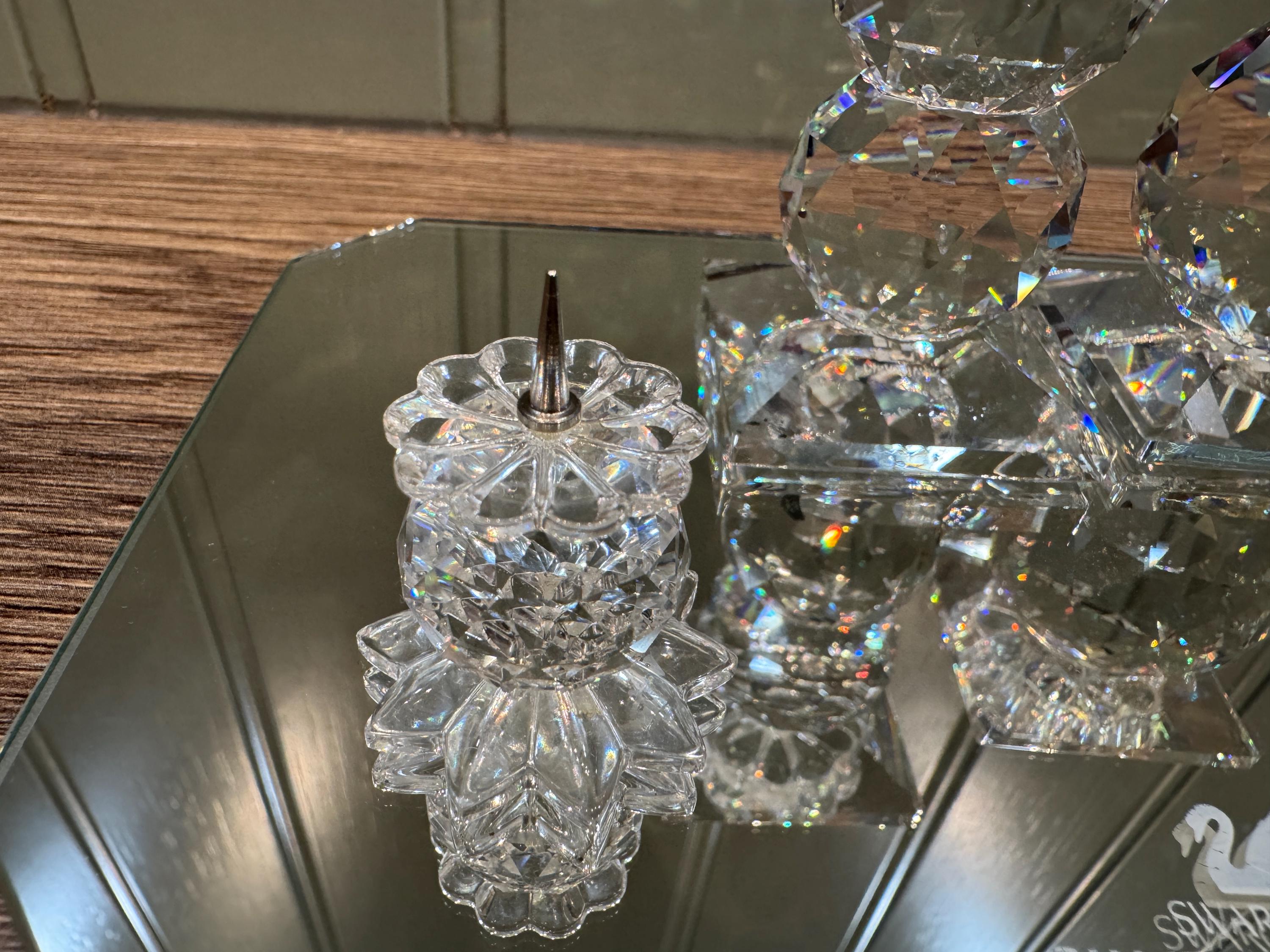 スワロフスキークリスタルキャンドルホルダーセット：ファセット