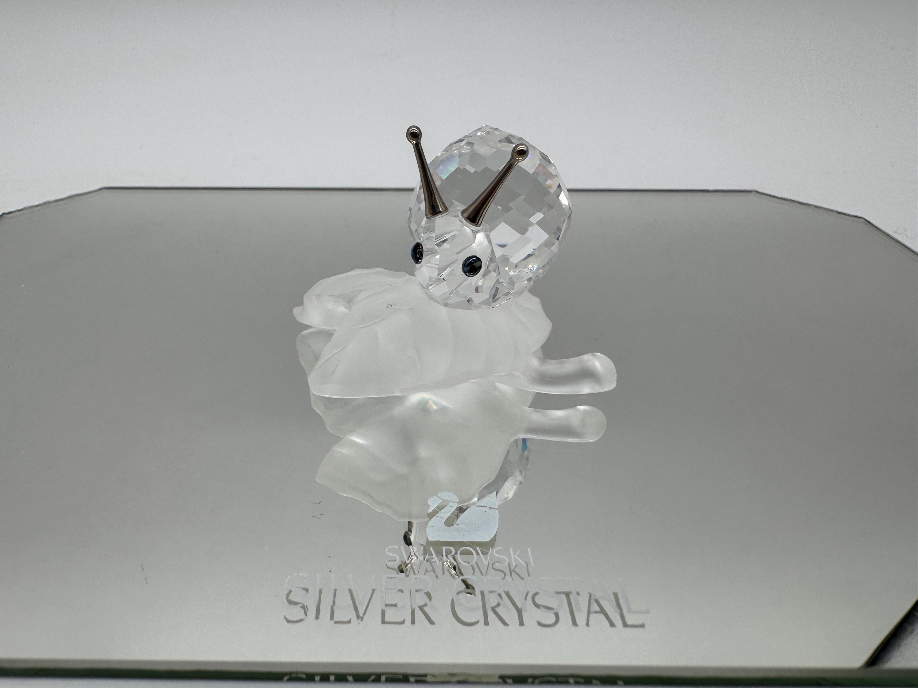 Swarovski Crystal Figurine - Swarovski Snail on Leaf