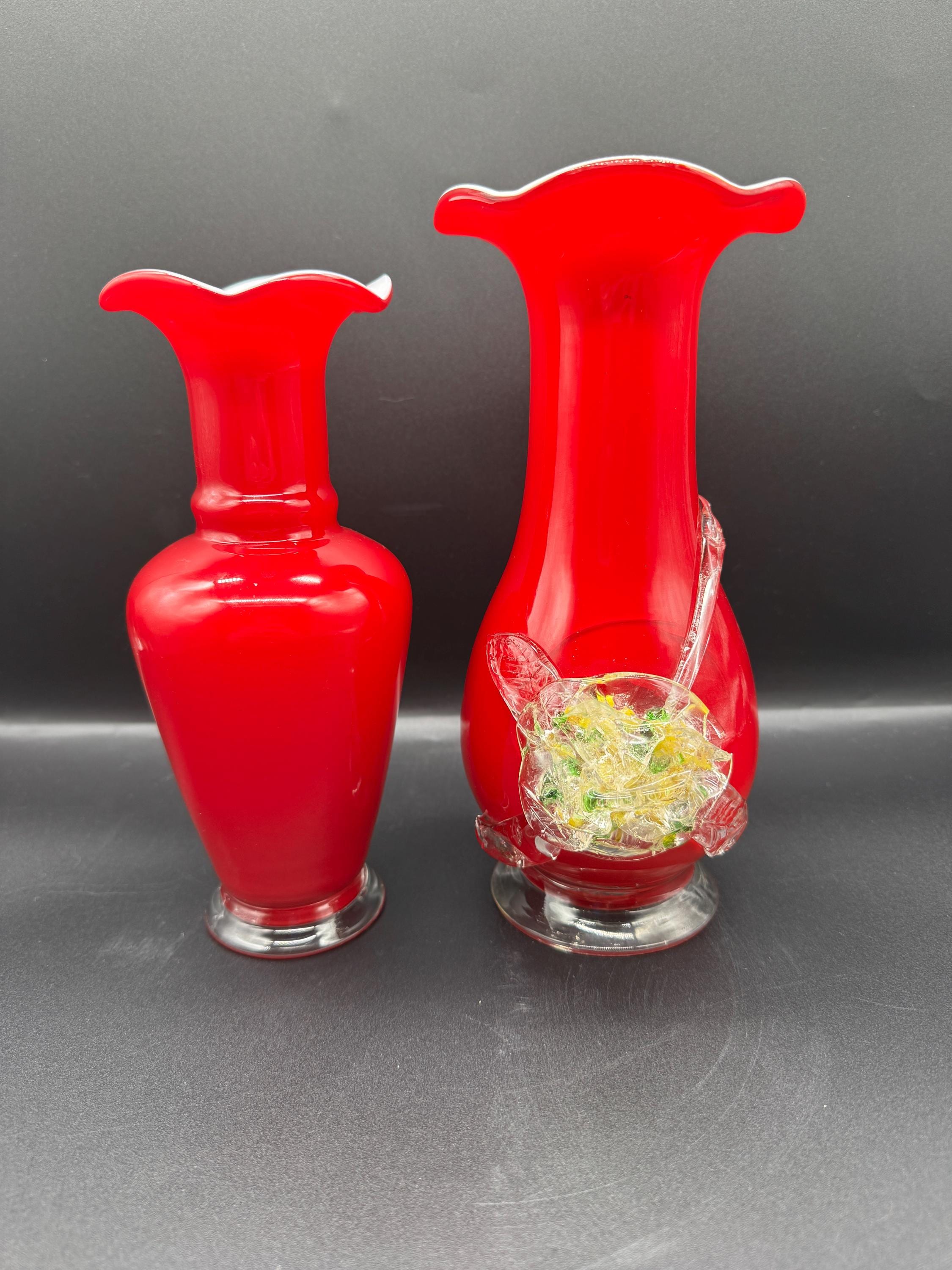Murano red vase - Etsy 日本