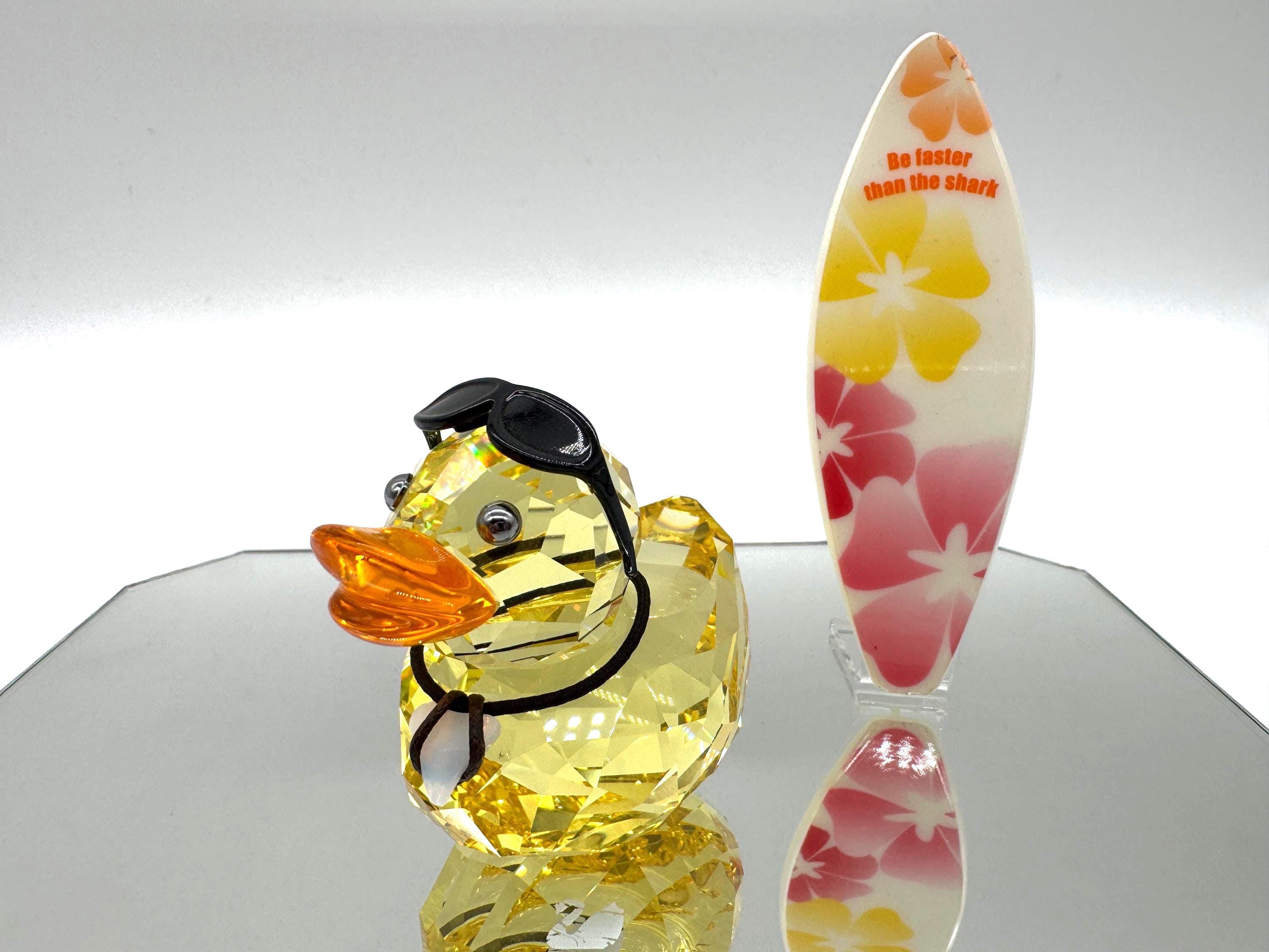 B906 スワロフスキー/SWAROVSKI　ハッピーダックペア　黄色　ピンク B906 スワロフスキー/SWAROVSKI ハッピーダックペア 黄色 ピンク