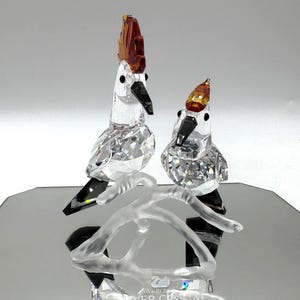 Swarovski Crystal figurine - Swarovski Hoopoes - Crystal birds - Swarovski Crystal - Crystal figurine -  BOXED