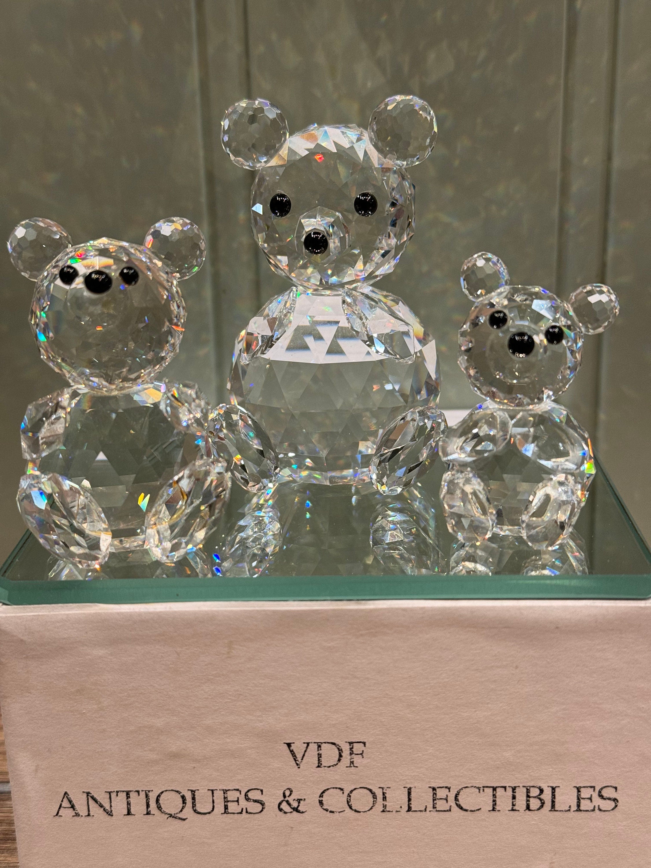 Swarovski Crystal Figurines 3-piece Set - Swarovski Bear