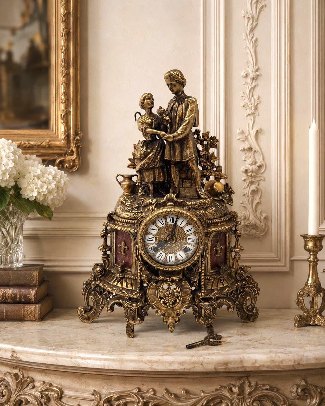 クラシック 置時計 Swiss製 アンティーク Antique swiss clock - Etsy 日本