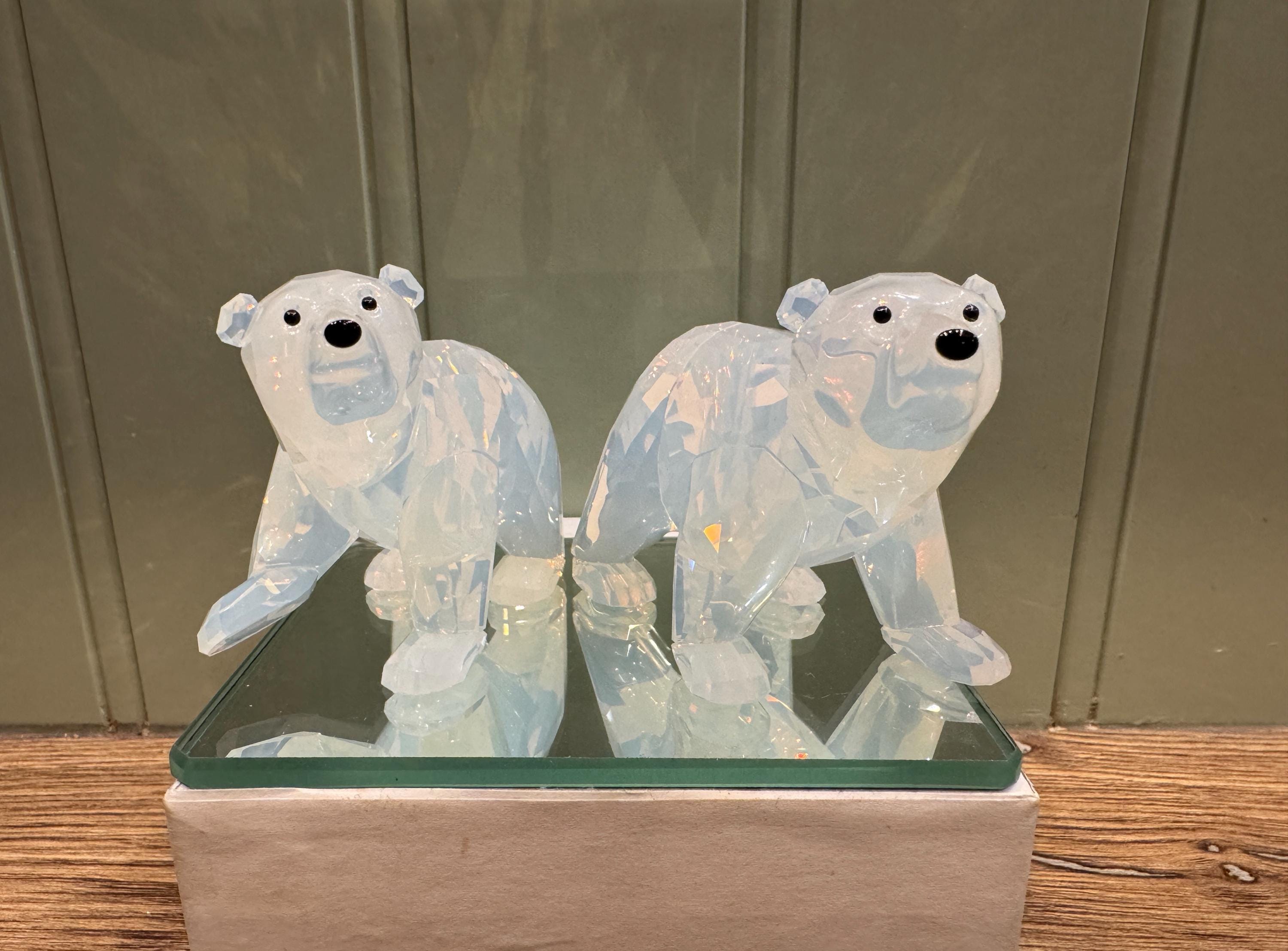 Swarovski Crystal Polar Bear Cubs: Opal Edition, Boxed - Etsy