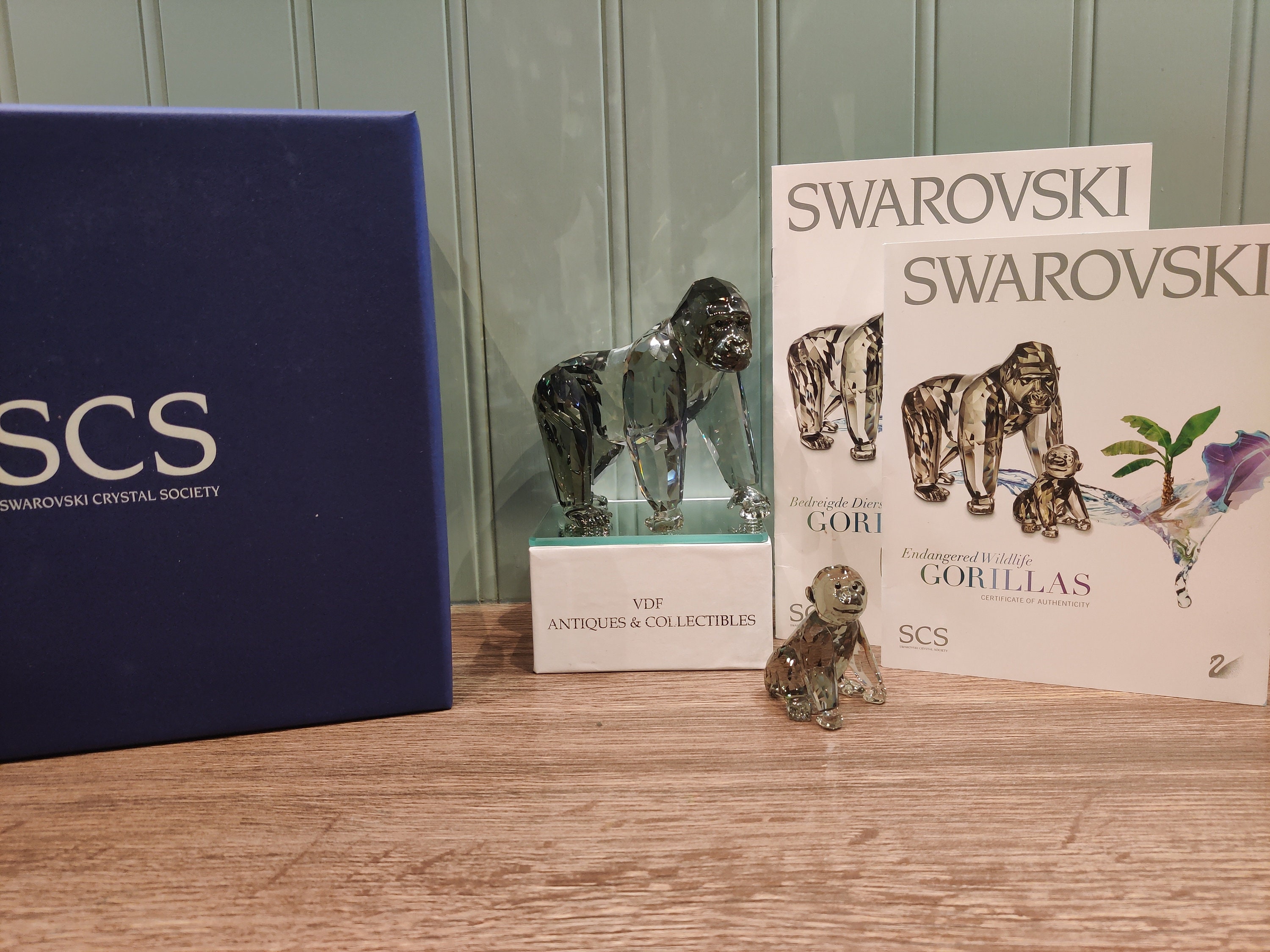 Swarovski Gorilla's Annual Edition - Set - Mother + Baby - Crystal