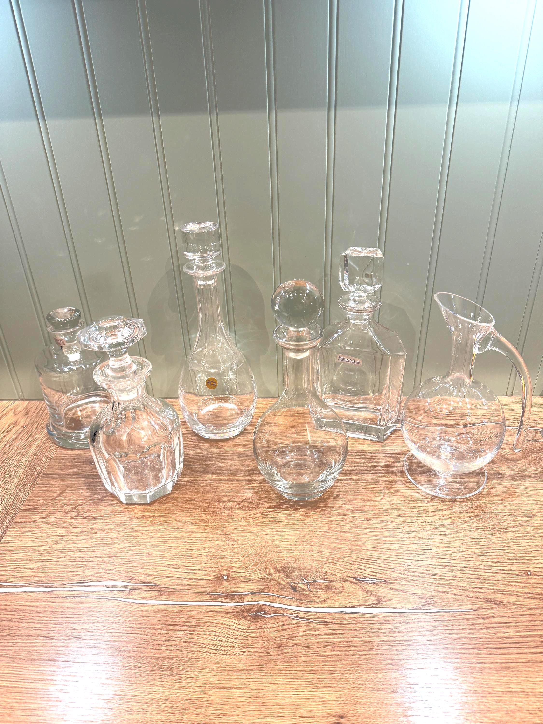 ヴィンテージクリスタルワインデキャンタ：ボヘミアンガラスカラフェ