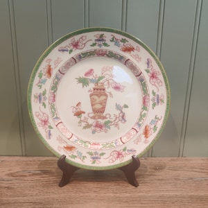 Rare Antique Royal Doulton Plate: Handpainted Famille Rose, Early 20th Century