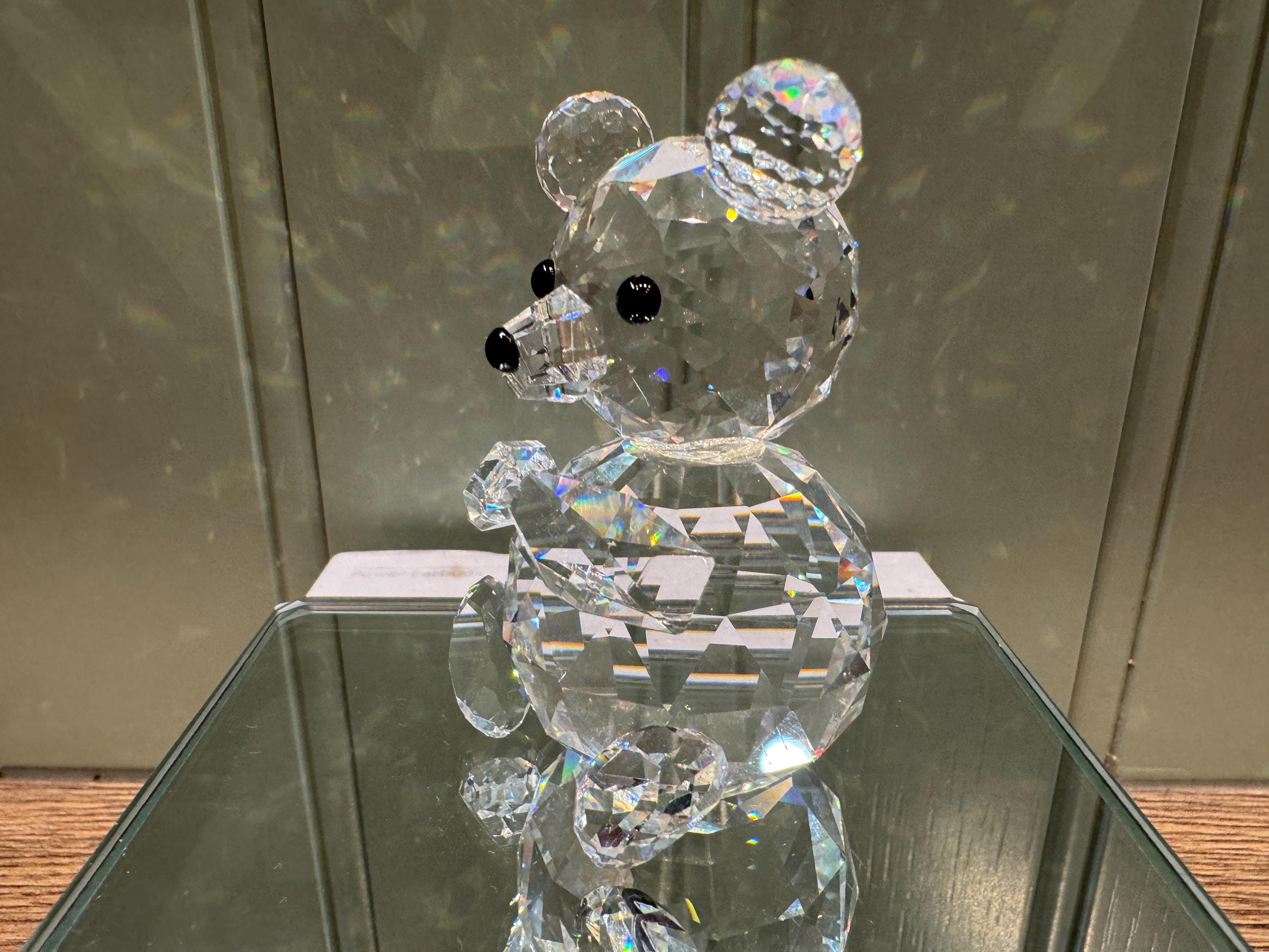 スワロフスキークリスタルベアの置物 - ラージ（接着済み/破損あり