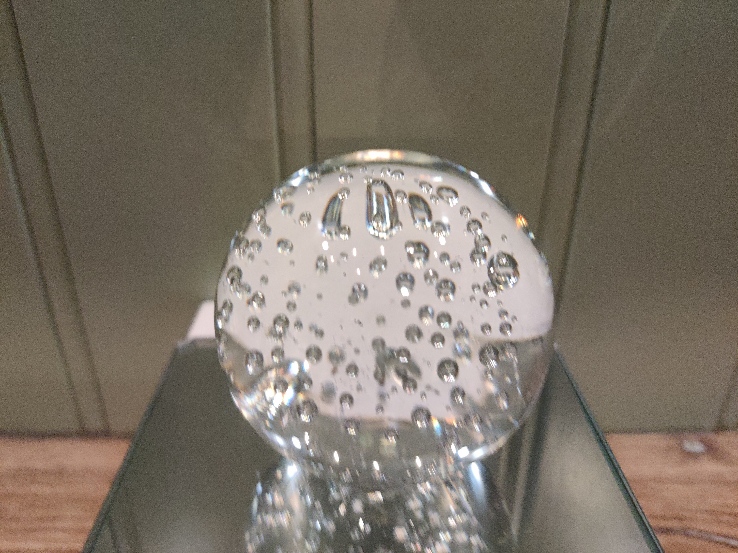 Inflatable Paperweight Unmarked Clear Paperweight With Bubbles in Many Sizes - Vintage Glass ...