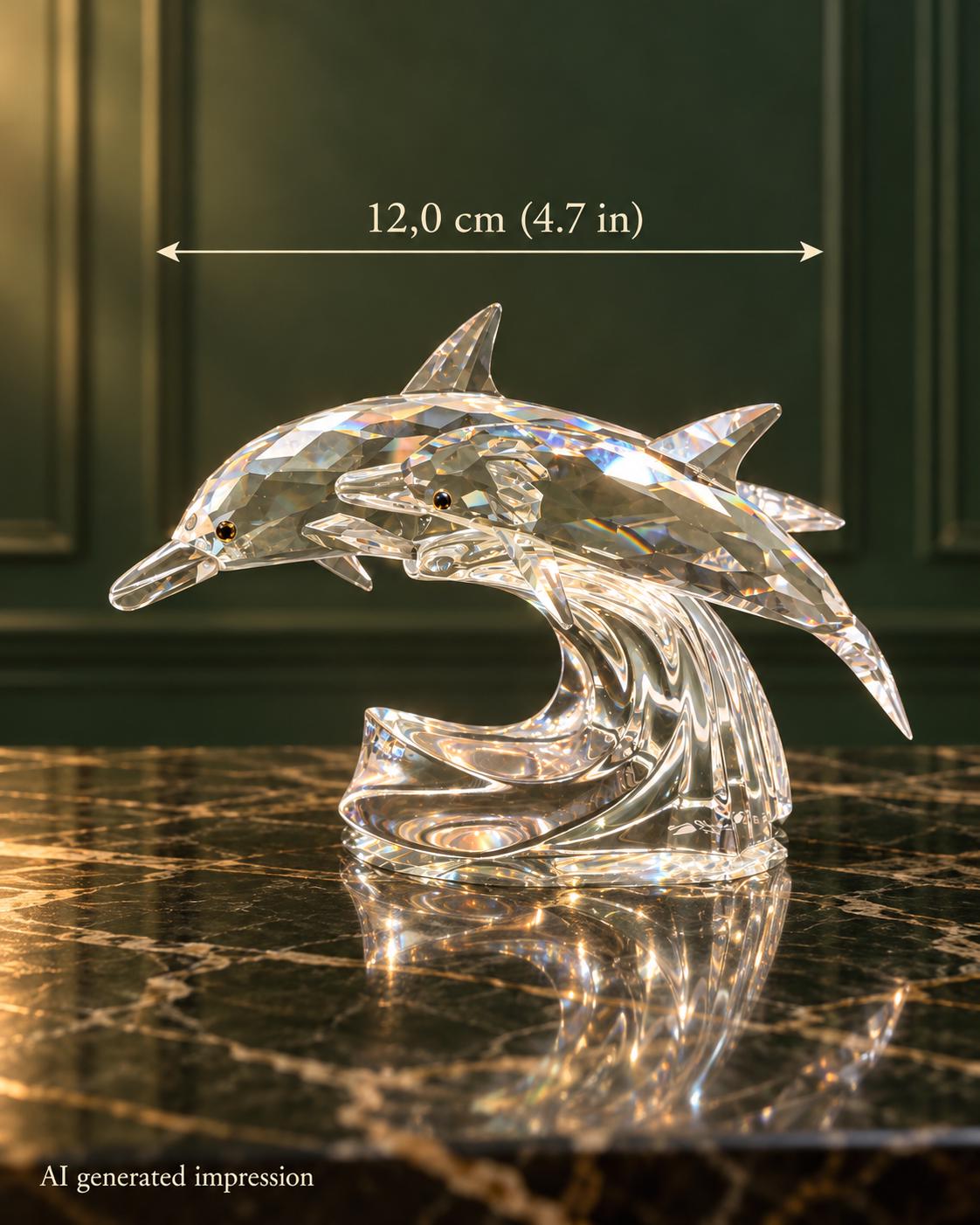 Swarovski Crystal Figurines Dolphin - Etsy