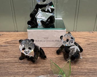 Swarovski マザーパンダ クリスタルフィギュア Swarovski Panda Figurine Set: 2008 Annual Edition, Mother