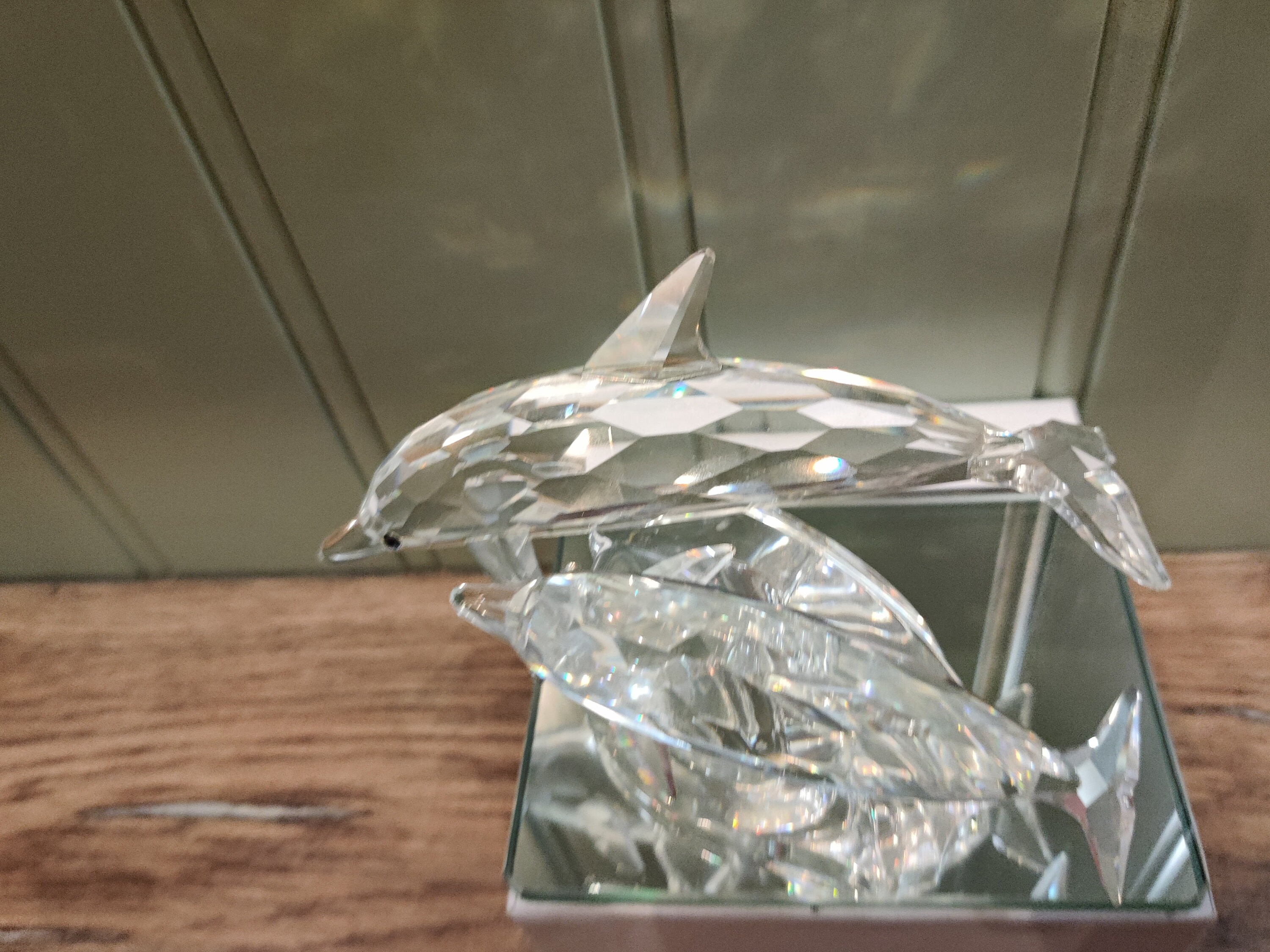 Swarovski Crystal Dolphins Figurine - Annual Edition 1990 - Etsy