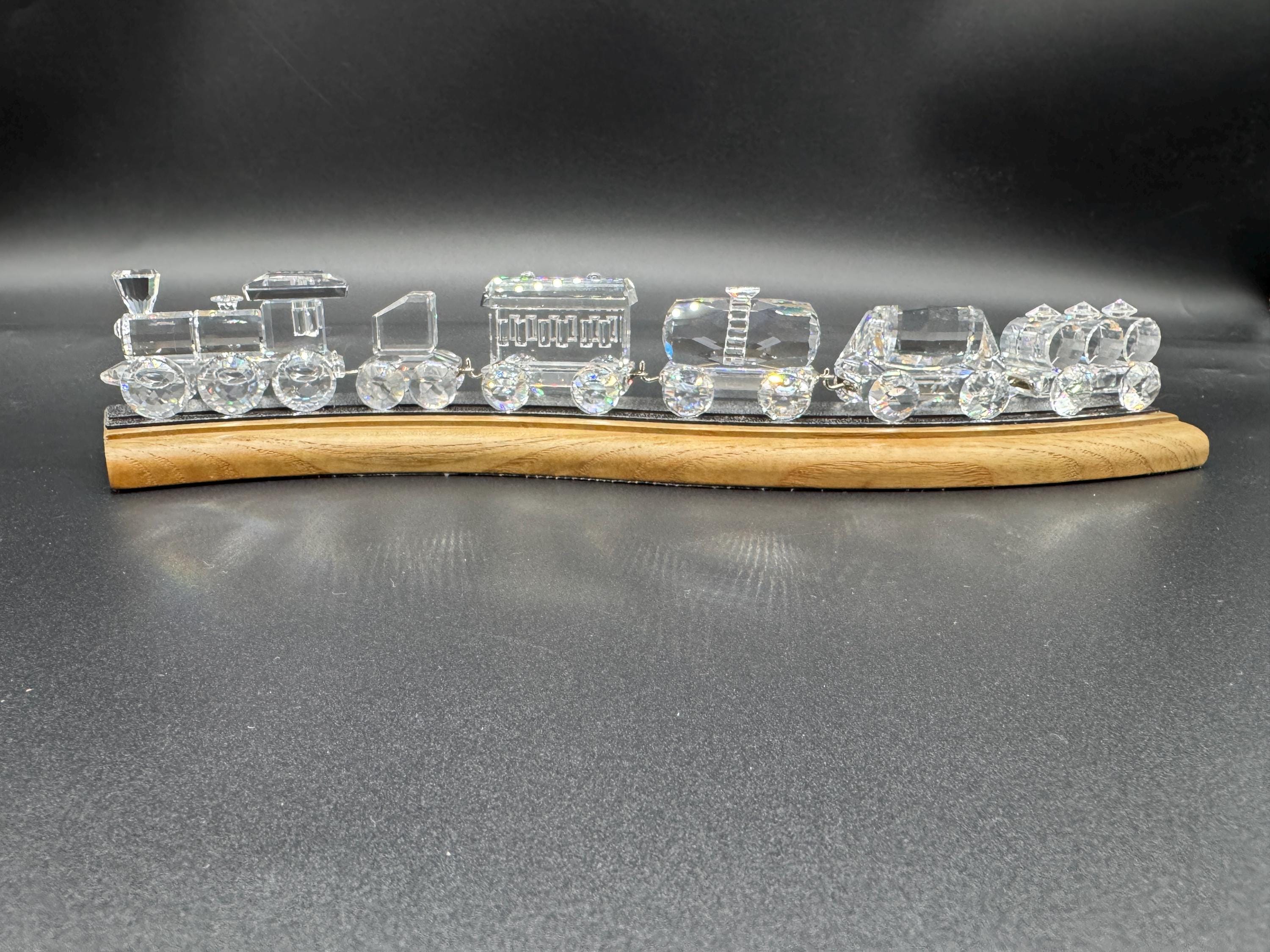 Swarovski Crystal Train Figurine – 6-piece Set, Boxed With Track