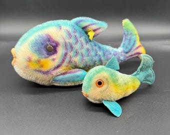 Sehr Alter Steiff Tier Renny Mit Knopf Fähnchen 1314. 00 Und Namenschild