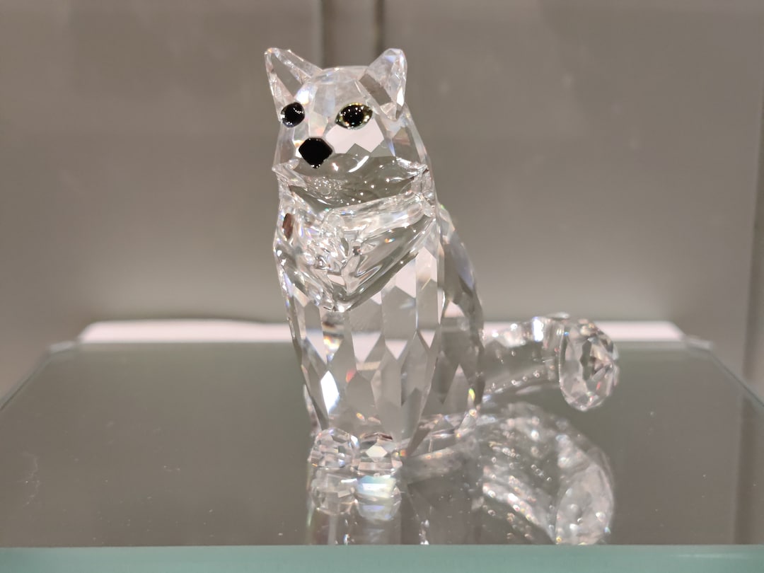 Swarovski Retired Sitting Cat Figurine - Collectible Crystal - Etsy