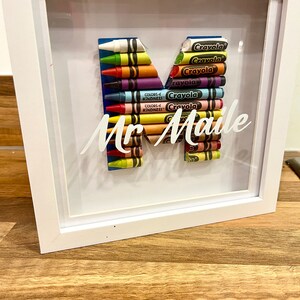 Regalo para maestro/Marco de caja de sombras de crayones/regalo de fiesta/fiesta/cumpleaños/regalos/caja de bebé/regalo para maestro