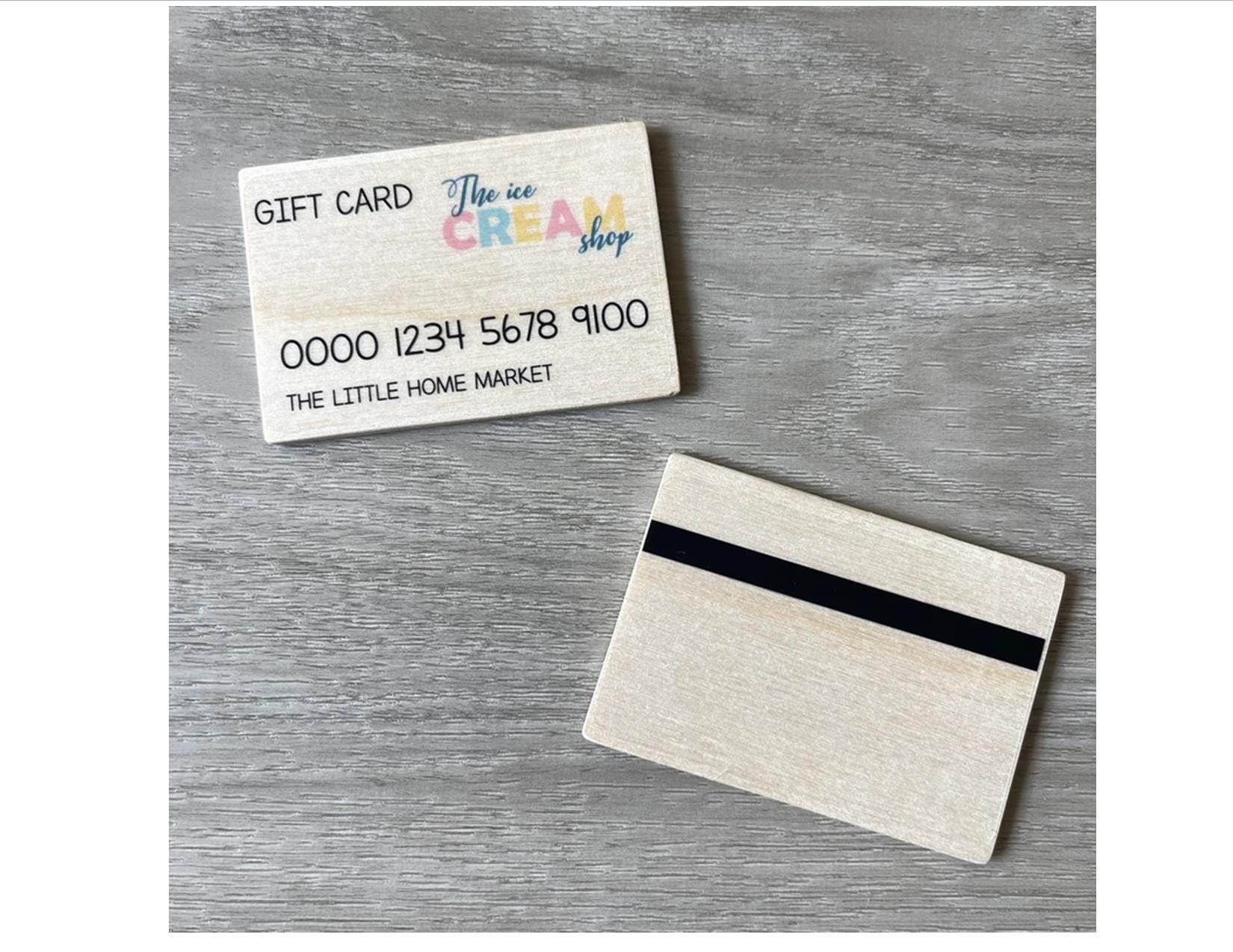Wooden Pretend Play Debit Card Set - Shop Accessory - Etsy