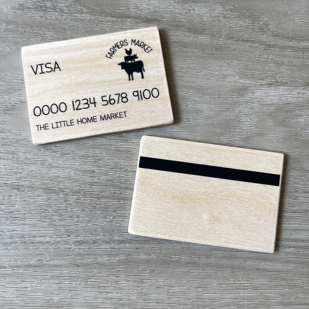 Pretend Play Credit Cards Farmers Market Gift Cards Play Money Etsy
