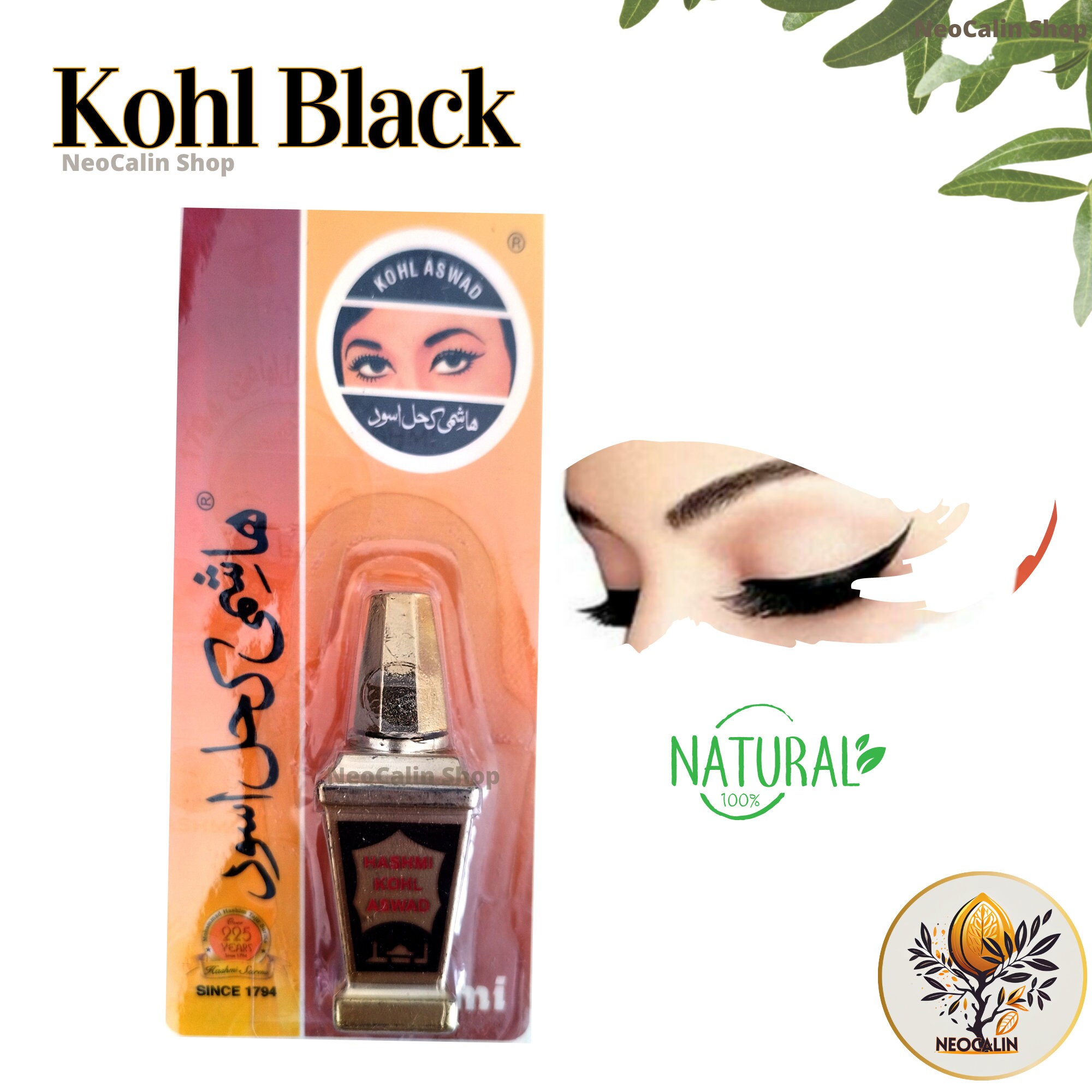 Kohl Black Hashmi Natural Khôl Eyeliner Organic Pigment Etsy UK