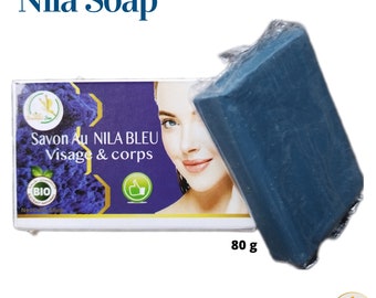 Savon artisanal Nila Bleu Visage et Corps - éclaircissante - Soins naturels pour un éclaircissement de la peau