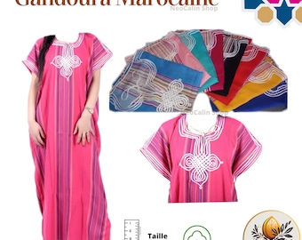 Women's Gandoura Kaftan: High Quality Moroccan Summer Cotton Dress