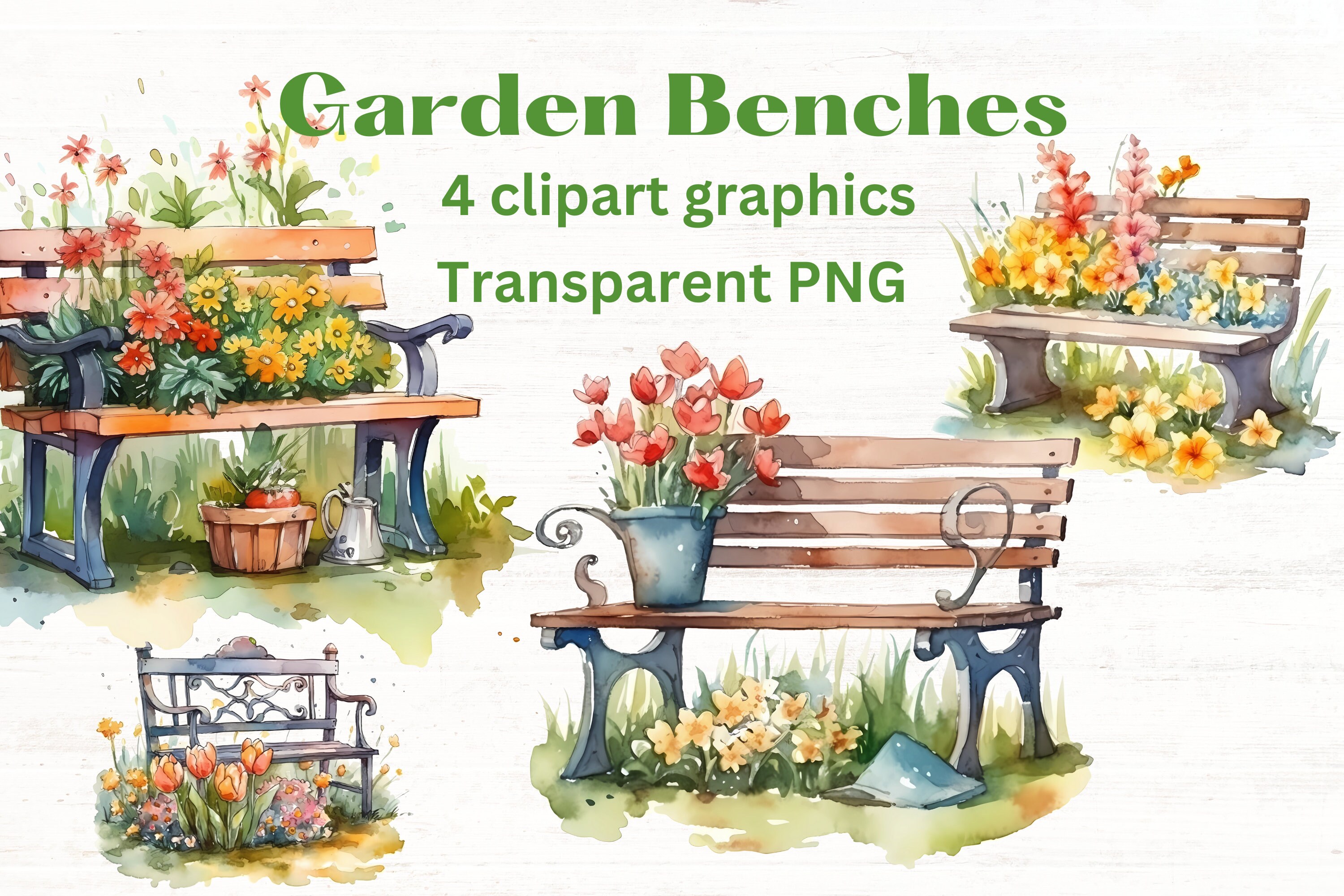 Garden Benches With Flowers Clipart Transparent Background Png garden-benches-with-flowers-clipart-transparent-background-png