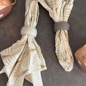 Hand Poured Concrete napkin ring set (4) Bild 1
