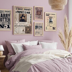 Set of Five Remastered Printable Daily Prophet Pages HP - Etsy