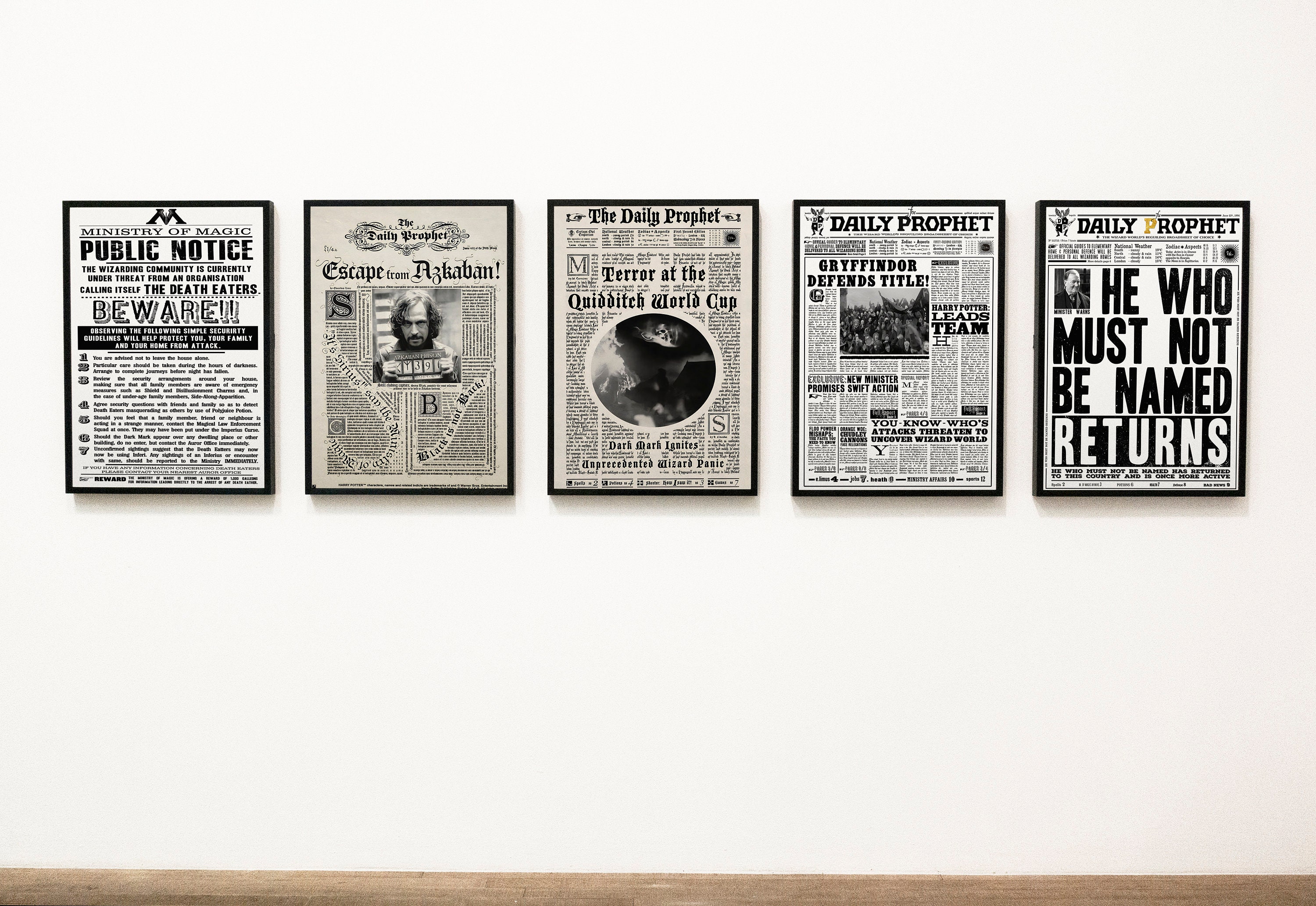 Set of Ten Remastered Printable Daily Prophet Pages HP - Etsy