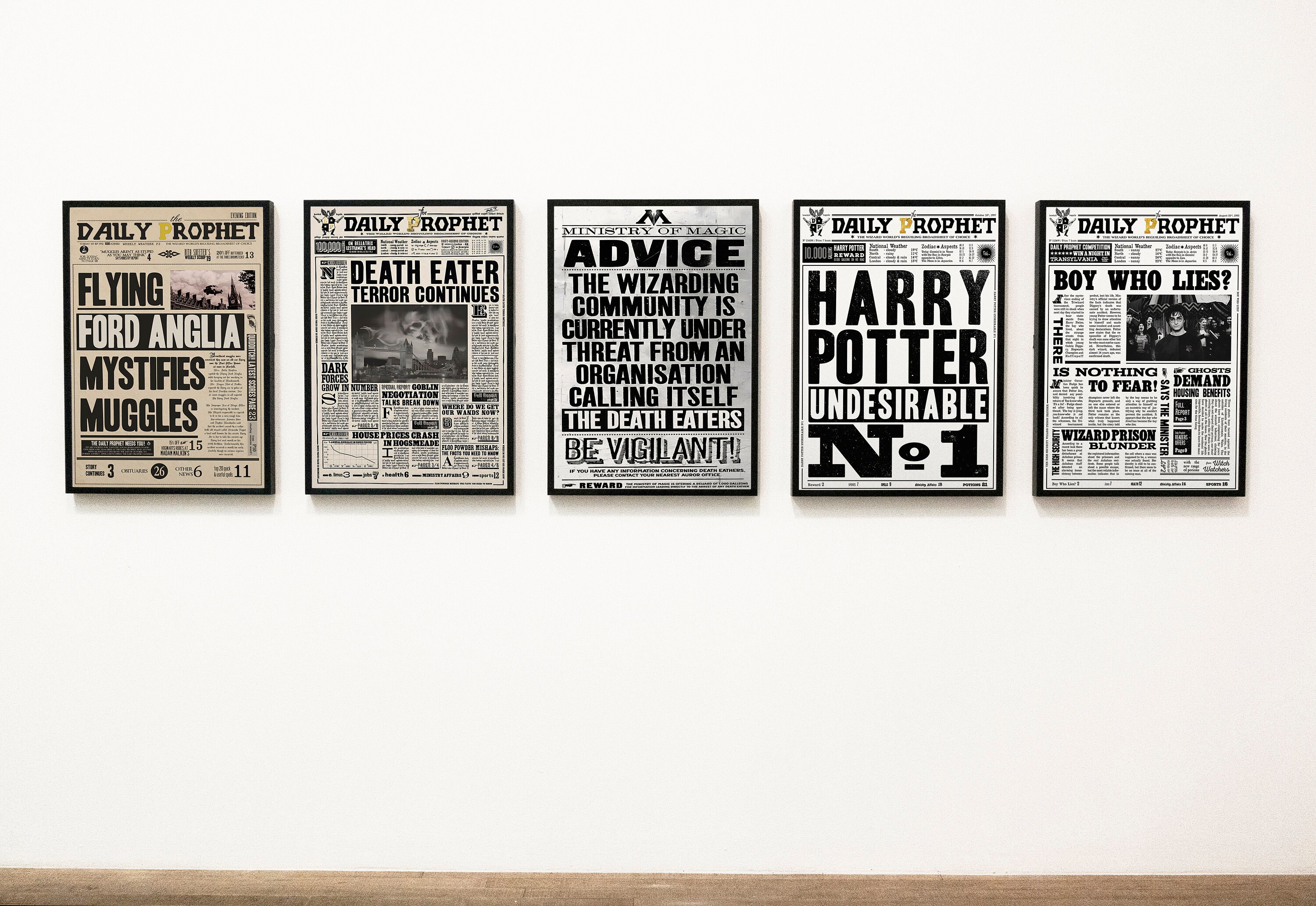 Set of Ten Remastered Printable Daily Prophet Pages HP - Etsy