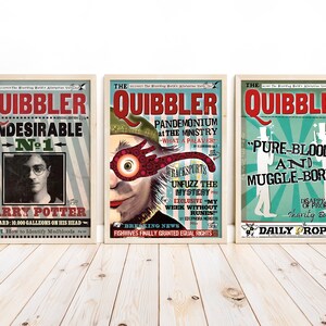 Set of 7 HP the Quibbler Poster Printable PDF, the Quibbler Poster, HP ...