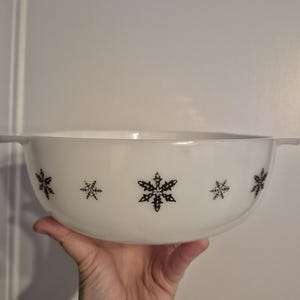 Vintage jaj black snowflake naczynie do zapiekania