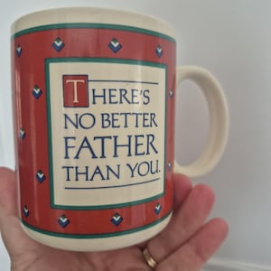 Taza vintage del Día del Padre de Hallmark, hecha en Japón.