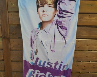 Serviette de plage vintage Justin Bieber de 2010