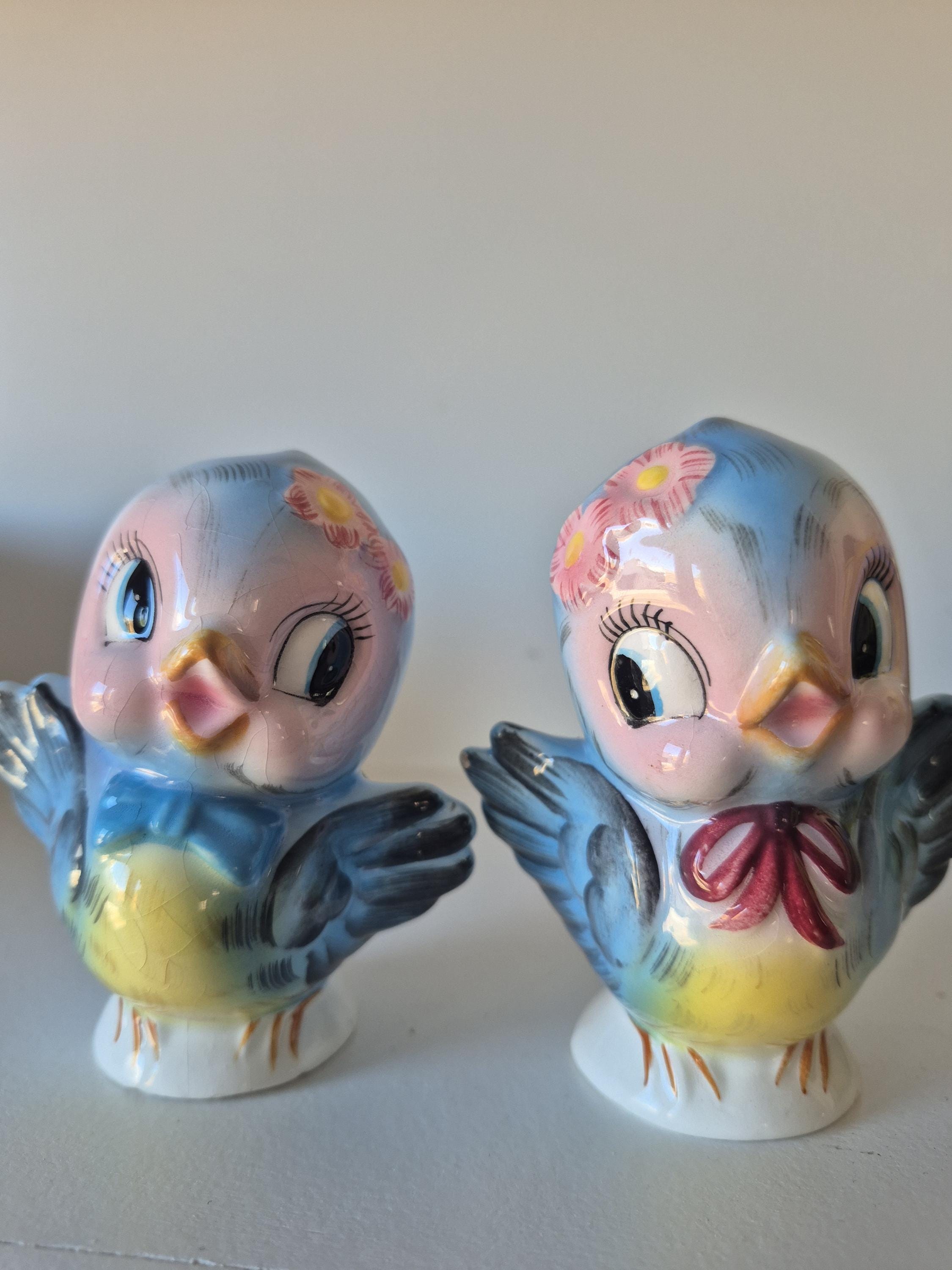 Lefton Vintage Blue Birds - Etsy