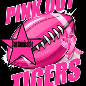 Cute Pink Ribbon Breast Cancer Awareness Football Pink Out Shirt - Teespix  - Store Fashion LLC