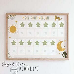 Abendroutine/Morgenroutine für Kinder/ Routineplan/ Dschungel/ Routinen für Kinder zum ausdrucken