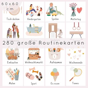 280 Routinekarten extra groß/ zum ausdrucken/ Tagesroutinekarte für Kinder/ Routinekarten