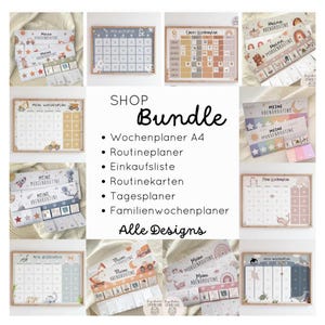 Wochenplan-Bundle für Kinder zum Ausdrucken mit Wochenplänen Routineplanern und Routinekarten für mehr Struktur  und Selbstständigkeit
