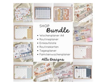 Wochenplan-Bundle für Kinder zum Ausdrucken mit Wochenplänen Routineplanern und Routinekarten für mehr Struktur  und Selbstständigkeit