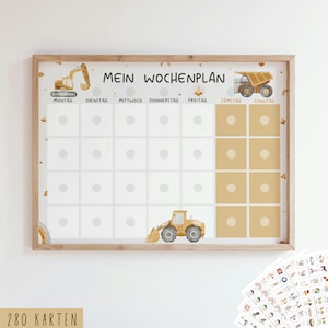 Weekly plan for children/ Weekly plan construction site/ Children's weekly plan/ Personalized/ Montessori