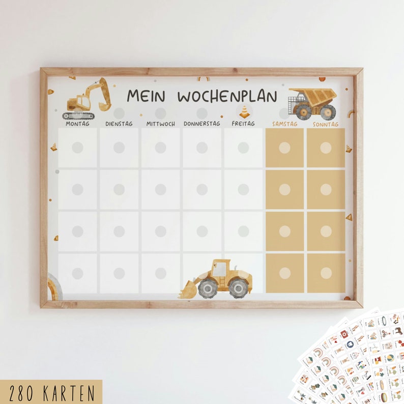 Weekly plan for children/ Weekly plan construction site/ Children's weekly plan/ Personalized/ Montessori image 1