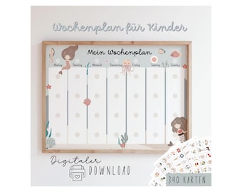 Wochenplan für Kinder mit Routinekarten zum Ausdrucken visuelle Wochenübersicht  Montessori inspiriert für mehr Struktur im Alltag
