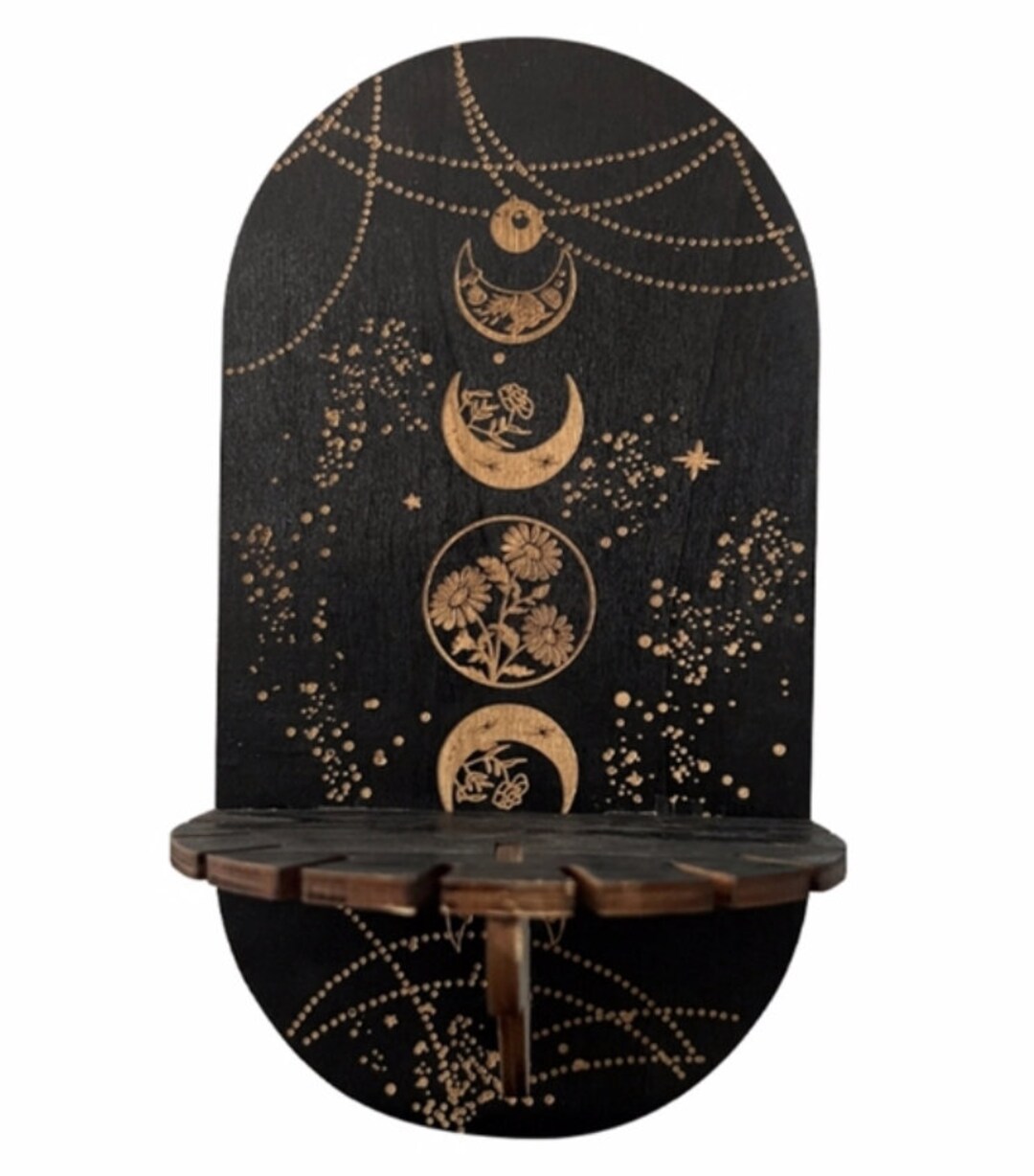 Wooden Crystal Shelf Display Wall Stand Shelf Wooden Holder Etsy