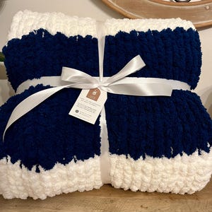 College Colors Anpassad Handstickad Chunky Filt