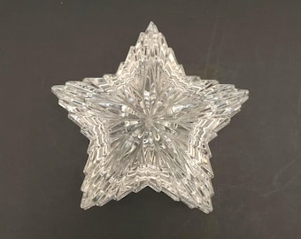 Lead Crystal Star-Shaped Trinket Box, American Crystal, Vintage