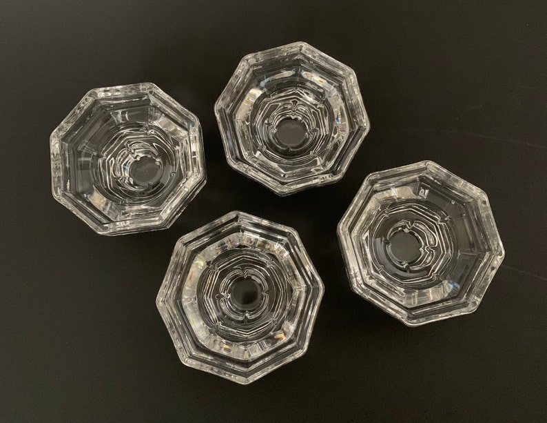 Luminarc Crystal Octagon Candle Holders Taper Votive Etsy
